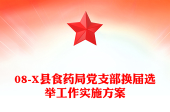 08-X縣食藥局黨支部換屆選舉工作實(shí)施方案