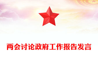 兩會討論政府工作報告發言