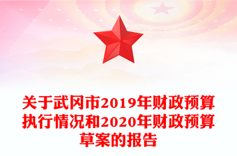 關(guān)于武岡市2019年財(cái)政預(yù)算執(zhí)行情況和2020年財(cái)政預(yù)算草案的報(bào)告