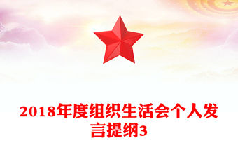 2018年度組織生活會個人發言提綱3