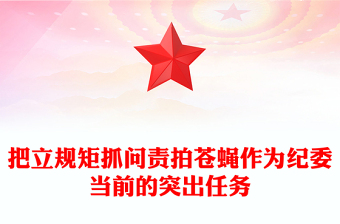 把立規(guī)矩抓問(wèn)責(zé)拍蒼蠅作為紀(jì)委當(dāng)前的突出任務(wù)