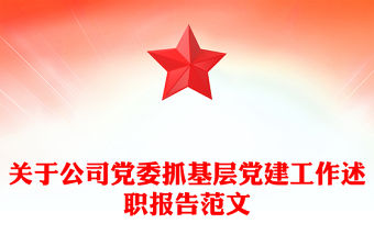 關(guān)于公司黨委抓基層黨建工作述職報(bào)告范文