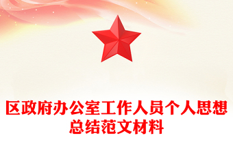 區(qū)政府辦公室工作人員個人思想總結(jié)范文材料