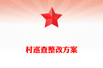 村巡查整改方案