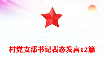 村黨支部書記表態(tài)發(fā)言12篇