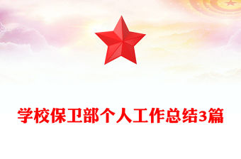 學校保衛部個人工作總結3篇