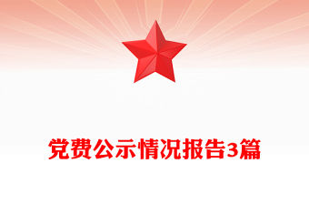 黨費公示情況報告3篇