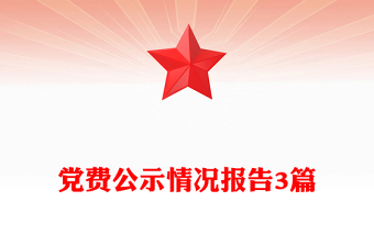 黨費公示情況報告3篇