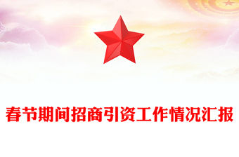 春節期間招商引資工作情況匯報