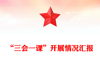 “三會一課”開展情況匯報