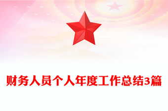 財務人員個人年度工作總結3篇