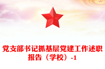 黨支部書記抓基層黨建工作述職報告(學(xué)校)-1