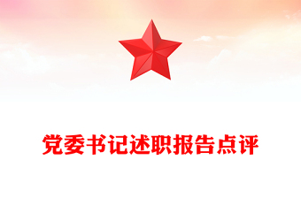 黨委書(shū)記述職報(bào)告點(diǎn)評(píng)