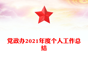 黨政辦2021年度個(gè)人工作總結(jié)