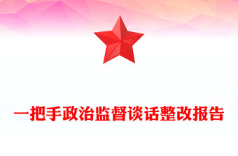 一把手政治監(jiān)督談話整改報告