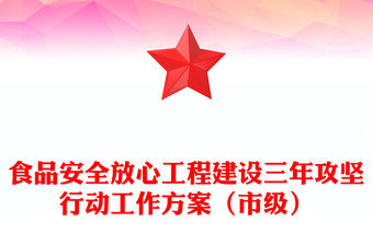 食品安全放心工程建設(shè)三年攻堅行動工作方案（市級）