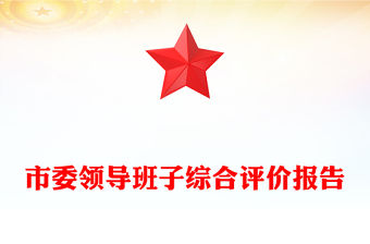 市委領導班子綜合評價報告