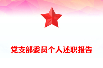 黨支部委員個人述職報告