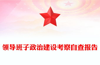 領(lǐng)導(dǎo)班子政治建設(shè)考察自查報(bào)告