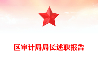 區(qū)審計(jì)局局長述職報(bào)告