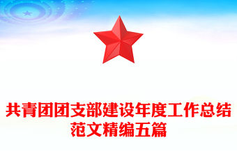共青團團支部建設年度工作總結范文精編五篇