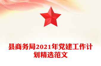 縣商務(wù)局2021年黨建工作計(jì)劃精選范文