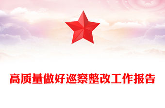 高質量做好巡察整改工作報告