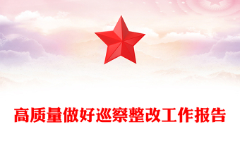 高質(zhì)量做好巡察整改工作報(bào)告