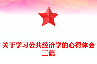 關于學習公共經濟學的心得體會三篇