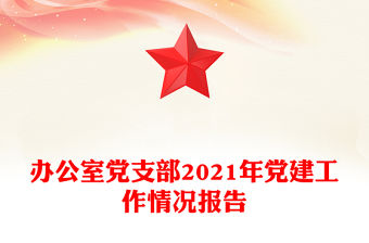 辦公室黨支部2021年黨建工作情況報(bào)告