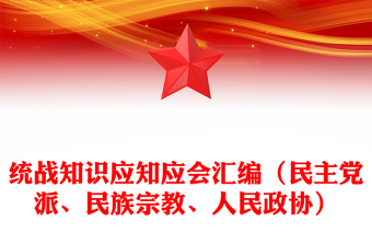 統(tǒng)戰(zhàn)知識(shí)應(yīng)知應(yīng)會(huì)匯編（民主黨派、民族宗教、人民政協(xié)）