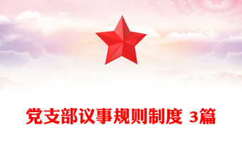 黨支部議事規(guī)則制度 3篇