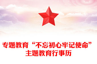 專題教育“不忘初心牢記使命”主題教育行事歷
