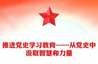 推進(jìn)黨史學(xué)習(xí)教育——從黨史中汲取智慧和力量