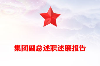 集團副總述職述廉報告