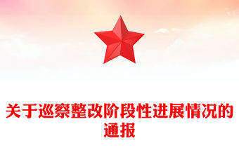 關(guān)于巡察整改階段性進(jìn)展情況的通報(bào)