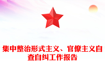 集中整治形式主義、官僚主義自查自糾工作報告