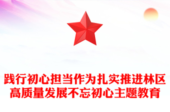 踐行初心擔(dān)當(dāng)作為扎實(shí)推進(jìn)林區(qū)高質(zhì)量發(fā)展不忘初心主題教育