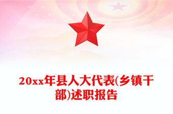 20xx年縣人大代表(鄉鎮干部)述職報告
