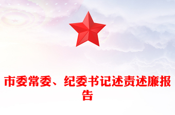 市委常委、紀(jì)委書記述責(zé)述廉報告