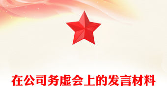 在公司務虛會上的發言材料