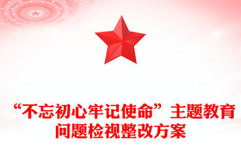 “不忘初心牢記使命”主題教育問題檢視整改方案