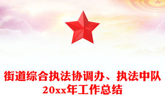 街道綜合執法協調辦、執法中隊20xx年工作總結