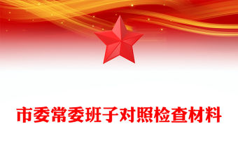 市委常委班子對照檢查材料