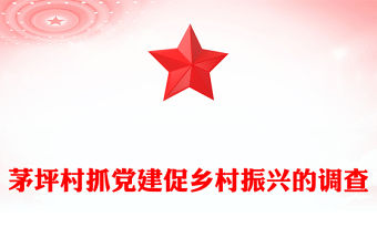 茅坪村抓黨建促鄉村振興的調查