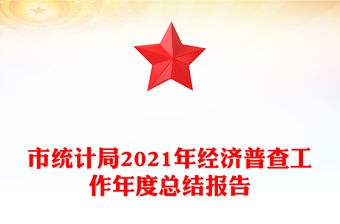 市統計局2021年經濟普查工作年度總結報告