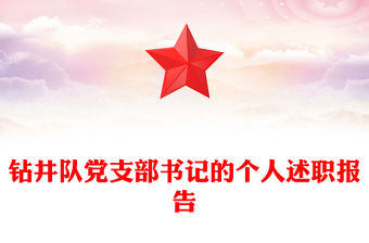鉆井隊黨支部書記的個人述職報告