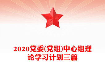 2020黨委(黨組)中心組理論學(xué)習(xí)計(jì)劃三篇