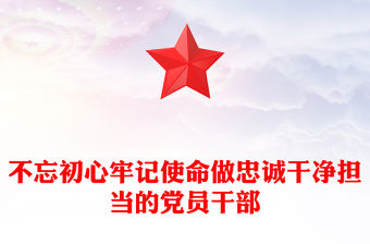 不忘初心牢記使命做忠誠干凈擔當的黨員干部