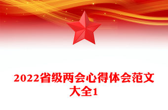 2022省級兩會心得體會范文大全1